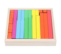 Jiawu Bastoncini di Conteggio in Legno, Assemblaggio di Animali Colorati e Aste per Cuisenaire per Lo Sviluppo del Senso dei Numeri Kit Individuale, Manipolatori Matematici con 58 Blocchi e Scatola