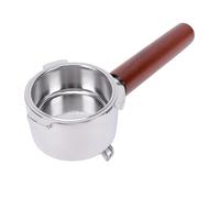 Jiawu Beccuccio Doppio Portafiltro da 51Mm per Macchina da caffè | Portafiltro per 3 Orecchie, Manico per caffè con Impugnatura in Palissandro e Cestello in Acciaio Inossidabile 304,