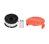 Jiawu Bobina di Ricambio per Tosaerba da 6 Pezzi con Coperchio per AF100, Bobina per Tagliaerba Ad Avvolgimento Automatico, Filo in Nylon ABS Resistente, Installazione Facile Senza Attrezzi, Parti di
