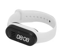 Jiawu Bracciale Intelligente, Altoparlante Lettore MP3 con Display Digitale a LED per Sport All'aria Aperta Corsa Ciclismo Escursionismo Yoga Sonno, Funzione Rumore Bianco (WHITE)