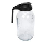 Jiawu Brocca in Vetro con Coperchio a Beccuccio a Tenuta, Brocca per Acqua Sun Tea da 2 Pezzi per Feste in Piscina e Barbecue (32 once)