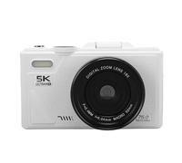 Jiawu Camera Digitale 5K Ad Alta Risoluzione da 75 MP con Zoom Digitale 18x per Catturare i Ricordi in Arrivo (WHITE #12)