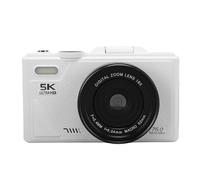 Jiawu Camera Digitale 5K Ad Alta Risoluzione da 75 MP con Zoom Digitale 18x per Catturare i Ricordi in Arrivo (WHITE #16)