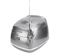 Jiawu Cancelletto per Cuscinetti Posteriori Motociclisti Impermeabili 38L Custodia in Stile retrò Universale per le Biciclette Elettriche Materiale ABS (Luna d'argento)