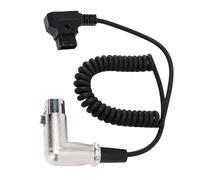 Jiawu Cavo di Alimentazione a Spirale XLR Ad Angolo Retto Alimentatore Efficiente per Videocamera DSLR, Forte compatibilità con XLR a 4 Pin, Stabile e Compatto per Apparecchiature Cinematografiche e