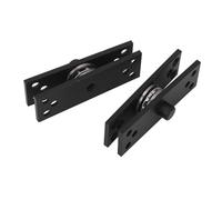 Jiawu Cerniera per Porta Nascosta in Acciaio Inossidabile Resistente con Colonna Girevole Rinforzata - 2 Cerniere Coassiali Nere con Cuscinetto 220 Libbre su e giù per un Funzionamento Regolare