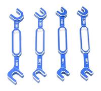 Jiawu Chiavi per Auto RC 4 Pezzi Estrattore Giunto Sferico Dado Tenditore in Lega di Alluminio Chiave di Manutenzione RC 3.0-6.0mm per Riparazione Auto, da Drift, Tirante, Asta di Spinta, (BLUE)