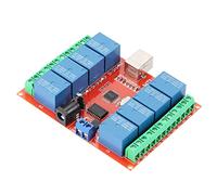 Jiawu Controller relè USB 12V a 8, Modulo Smart Switch per PC con Driver ULN2803 per Automazione Domestica, Controllo Industriale, Serra, IOT, Elettrodomestici