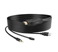Jiawu Convertitore Audio Coassiale Ottico HDMI EARC ARC da 192 KHz, Adattatore per Estrattore Cavo Audio ARC da 5 Piedi, Supporto PCM 2.0 per TV Home Theater Ad Altoparlante