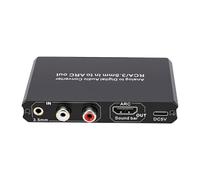 Jiawu Convertitore da Ingresso a Uscita ARC da 3,5 Mm per Centri di Formazione con Convertitore Analogico-digitale Plug and Play in Lega di Alluminio