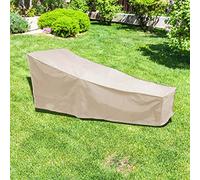 Jiawu Coperchio Mobili per Terrazza Leggera più Leggera per la Protezione della Sedia del Soggiorno All'aperto in Forti Venti (Beige)
