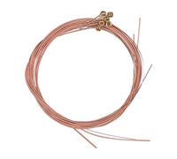 Jiawu Corde per Chitarra, Corde per Chitarra Folk Dal Suono Chiaro e Brillante, per con Anima in Acciaio con Avvolgimento in Lega di Rame per Chitarre Folk Acustiche, Set da 6 Pezzi (bronzo rosso)