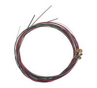 Jiawu Corde per Chitarra, Corde per Chitarra Folk Dal Suono Chiaro e Brillante, per con Anima in Acciaio con Avvolgimento in Lega di Rame per Chitarre Folk Acustiche, Set da 6 Pezzi (multicolore)