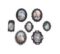 Jiawu Cornici per Case delle Bambole, Struttura in Lega Adatta a Cornici in Miniatura da 6 Pollici e 12 Pollici, Vintage per Case delle Bambole con Dipinti Ad Olio per la Decorazione Artistica della