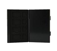 Jiawu Custodia per SIM Card, Porta Tessere Anti-Magnetico in Alluminio, | Organizer per schede di memoria con 16 slot per schede, rivestimento in EVA antiurto per i viaggi
