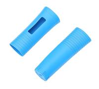 Jiawu Custodia Protettiva per Microfono Wireless, Copertura per Impugnatura del Microfono in Silicone, Supporto per Custodia Protettiva per Antigoccia per Conferenze KTV (BLUE)