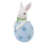 Jiawu Decorazione Dell' del Coniglietto Pasquale, Adorabile Statuetta in Resina Fatta a Mano per la Festa in Casa, Decorazione Colorata del Coniglio per le Celebrazioni Pasquali (BLUE)