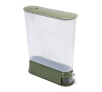 Jiawu Dispenser per Riso, Dispenser per Alimenti Secchi da 22 Libbre, Design Sottile, con Chiusura Ermetica, Contenitore per Cereali con Pulsante e Tazza per Dispensa, Domestica (GREEN)