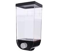 Jiawu Distributore di Alimenti Secchi da Parete, Design con Pulsante a 1 | Contenitore per cereali con coperchio ermetico, contenitore per cereali trasparente per , dispenser per cereali piccoli