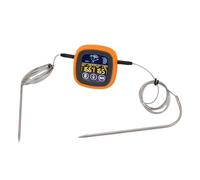 Jiawu Doppia Sonda, Termometro Digitale per Griglia, Termometro per Carne con Timer per Manzo, Pollo, Tacchino, Hamburger, Pesce, Materiale ABS