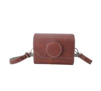 Jiawu Elegante Borsa per Fotocamera retrò da Donna con Fodera Morbida, Design Classico, Borsa a Tracolla per Lavoro e Shopping, per Fotocamera Realizzata in Pelle PU