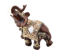 Jiawu Feng Shui Statue of Elephants Sculpture, un Simbolo di Ricchezza con Performance Squisita, Fondo Non Slip, Porta felicità e una Fortuna All'interno della Casa, Forma Vivida (Grande venatura in