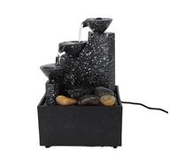 Jiawu Fonte del Tavolo Circolazione Dell'acqua Decorativa USB Desktop Fonte Cascata con Pietre a LED Leggera, Ideale per L'ufficio del Soggiorno, Materiale Plastico (#2)