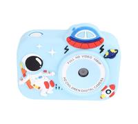 Jiawu Fotocamera Digitale Compatta 1080P Giocattolo Astronauta Fotocamera da Viaggio Portatile per Bambini Impermeabile ABS + Silicone Fotografia Carina per gli Appassionati di creatività (BLUE)