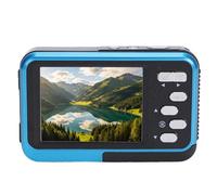 Jiawu Fotocamera Selfie a Doppio Schermo Messa a Fuoco Automatica Impermeabile da 48 MP per Vacanze e Avventure Subacquee con profondità Nominale di 11,5 Piedi (BLUE)