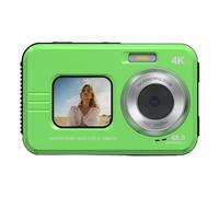 Jiawu Fotocamera Selfie a Doppio Schermo Messa a Fuoco Automatica Impermeabile da 48 MP per Vacanze e Avventure Subacquee con profondità Nominale di 11,5 Piedi (GREEN)