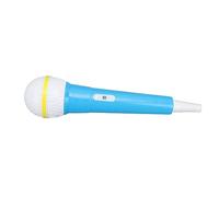 Jiawu Giocattolo Microfono Finto Realistico 1/1, Supporto Leggero per Microfono di Simulazione per Spettacoli Teatrali, Fotografia, Pratica di Discorso e Danza, Materiale ABS Inodore (BLUE)