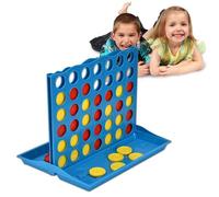 Jiawu Gioco di Connessione per Bambini 4 in Giocattolo Educativo da Tavolo per 2 Giocatori, Gioco da Tavolo di Logica Interattivo Genitore-figlio con Pezzi Colorati, Classico Divertimento per Tutta la