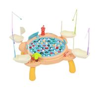 Jiawu Gioco di Pesca Magnetico Giocattolo da Pesca con Musica Leggera Interattiva di Grandi Dimensioni per Bambini, Tavolo da Elettrico Rotante Set per la Prima Educazione Genitore Bambino, Gioco da