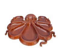 Jiawu Il Cibo in Legno Premium Serve un Vassoio Riutilizzabile Unico per Frutta per Il Design del Formaggio per le Riunioni degli eventi. (Polpo a)