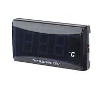 Jiawu Indicatore della Temperatura dell'acqua, Display Digitale LCD Super Sottile 0-120 ℃ con Retroilluminazione per visibilità Notturna e Adattatore Sensore da 18 Mm per Moto Universale