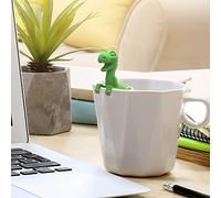 Jiawu Infusore per tè in Silicone con Colino da tè a Forma di Dinosauro, Resistente Al Calore da -40°C a 250°C, Filtro per a Foglie Sfuse a Maglia Fine, Infusore per Portatile con Dinosauro Carino