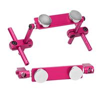 Jiawu Kit di Montaggio Invisibile per Corpo Magnetico in Alluminio per Auto da Corsa HSP 1/10 RC, Staffa a Guscio Invisibile Resistente Regolabile CNC con Potenti Magneti per (PINK)