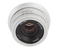 Jiawu Lens Focus Manuale Vertebrale 25mm F1.7 per X-E1 X-A2 X-A5 X-A7-Artistic Vintage Camera Lens con Ampia Apertura per Ritratti e Fotografie del Paesaggio (SILVER)