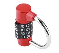 Jiawu Lucchetto a Combinazione, Lucchetto con Codice a 4 Cifre Ripristinabile con Grillo Temprato per Bagagli Armadietti Palestra Cassette degli Attrezzi di Sicurezza per Valigie (rosso)