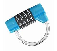 Jiawu Lucchetto a Combinazione, Lucchetto con Codice a 4 Cifre Ripristinabile con Grillo Temprato per Bagagli Armadietti Palestra Cassette degli Attrezzi di Sicurezza per Valigie (BLUE)