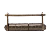 Jiawu Lucchetto con Combinazione Antica, Serratura con Password Vintage con Lettere, Serratura con Codice Inglese retrò in Lega di Zinco per Armadietto, Cassetto, Portagioie, Fai da Te