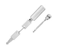 Jiawu Lucchetto con Teschio, Lucchetto con Cavo Approvato TSA, a Combinazione Stile Teschio con Cavo in Acciaio per Valigie, Zaini, Bagagli Ed Effetti Personali (SILVER)