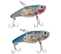Jiawu Luce con Esca da Pesca, Lampada da Pesca con Esca per Attrattore Subacqueo a LED Ad Alta luminosità, Lampada da con a Forma di Pesce per Immersioni Profonde con Durata della Batteria di 200