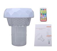 Jiawu Luci Solari per Piscina Luci Galleggianti per Piscina Alimentate Ad Energia Solare con Timer di Controllo Remoto 3 modalità RGB Dinamiche 8 Colori IP68 Impermeabili per Piscine Interrate Piscine