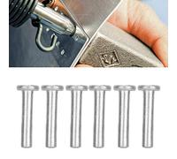 Jiawu M4 Flat Head Solid Aluminum Rivets, 100 Pezzi, Standard GB867 (M4*20) | Elementi di fissaggio resistenti alla corrosione, resistenza meccanica, presa , per progetti di lavorazione dei metalli,