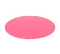 Jiawu MATTO ACRILICO SPLITMATO con una Piastra a Basso Registro - Risposta di Basso più Vicina per Giradischi Standard da 12 Pollici (rosa trasparente)