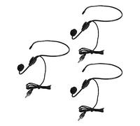 Jiawu Microfono con Auricolare Cablato con Tappo a Vite da 3,5 Mm, Microfono Unidirezionale Antirumore per Guida Allo Shopping, con Gancio per l'orecchio con qualità del Suono Chiaro per Lezioni,