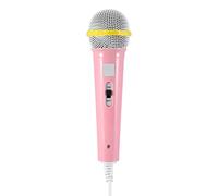 Jiawu Microfono Giocattolo per Bambini con Spina 3,5mm, Karaoke per Feste | Microfono per musica per bambini, microfono giocattolo in plastica, colori blu giallo rosa, per raccontare storie, feste,