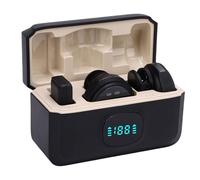 Jiawu Microfono Lavalier Wireless con Trasferimento a 2,4 GHz con Riduzione Intelligente del Rumore, Batteria a Lunga Durata, Design Intuitivo, Ideale per Discorsi/conferenze/eventi, Design Leggero