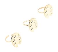 Jiawu Mini Nail Art Anelli Manicure Nell'alluminio Creativo per la Mostra di Miscela di Smalto, 3 Anelli per Amanti Dell'arte